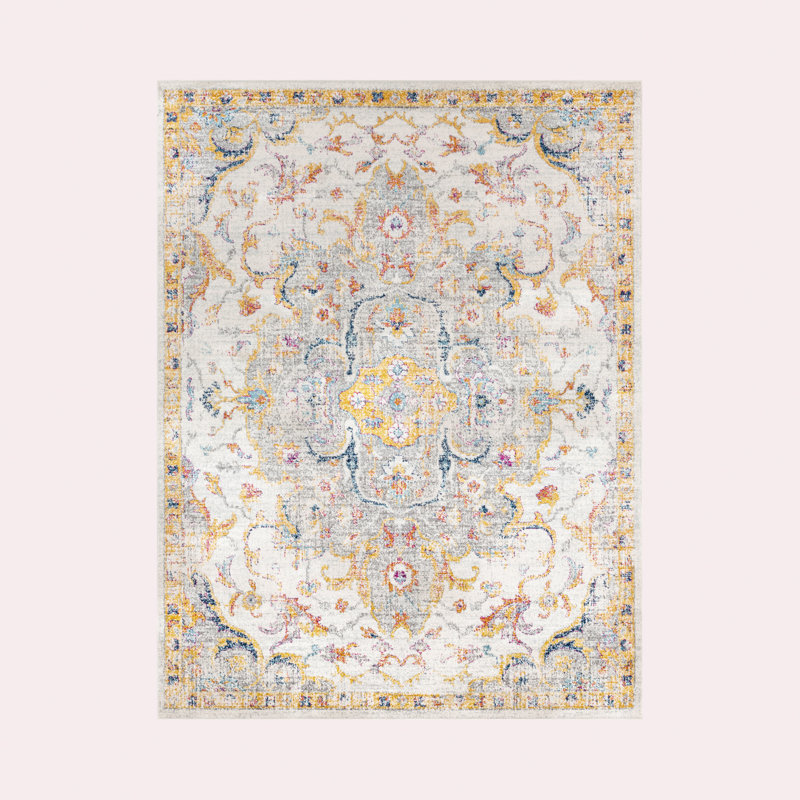 Kelly Clarkson Home Belmont Performance Saffron/Light Gray Rug